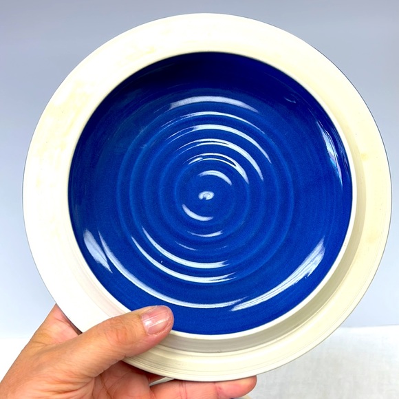 Studio art pottery handmade artist signed glazed 2 piece Dutch oven - Picture 3 of 9